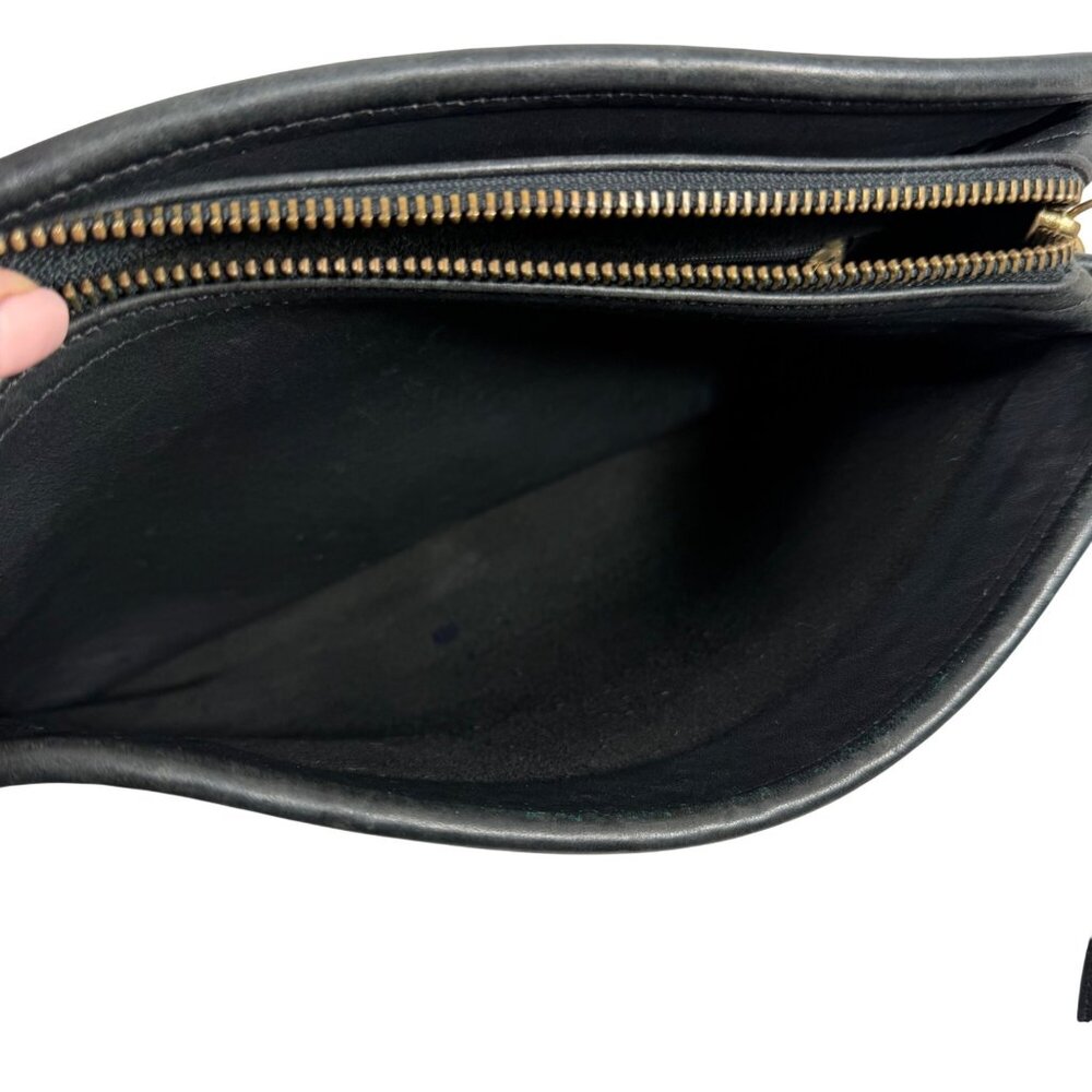 COACH Sutton Black Leather Zip Top Crossbody Bag 9814 Vintage + Hang Tag USA - Picture 15 of 15